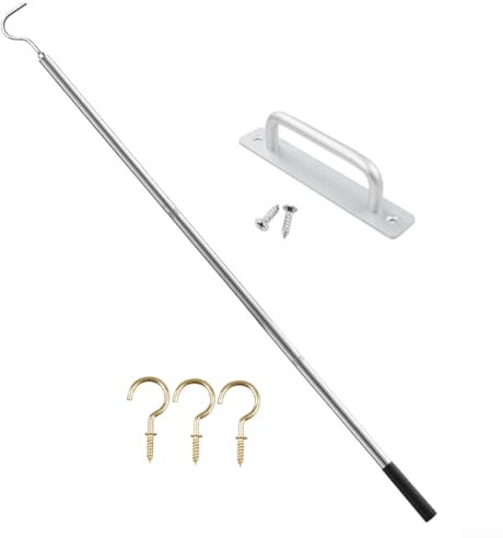 Attic Ladder Pull Down System for Roof For Window Management with Sturdy Rod and Accessories
