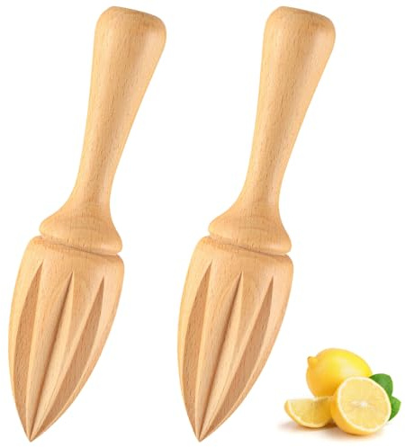 Exprimidor de cítricos, exprimidor de limones rústico de madera, prensa manual de naranjas giratoria para cocina y hogar para exprimir limones, naranjas, cítricos y limas