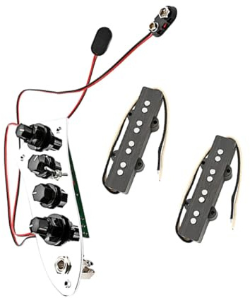 Gatuida 4-saiter Bass Humbucker Tonabnehmer Satz aus Eisen in Silber Leichtes Gewicht und Einfach zu Bedienen Geeignet für Professionelle Bass Liebhaber und Gitarrenzubehör