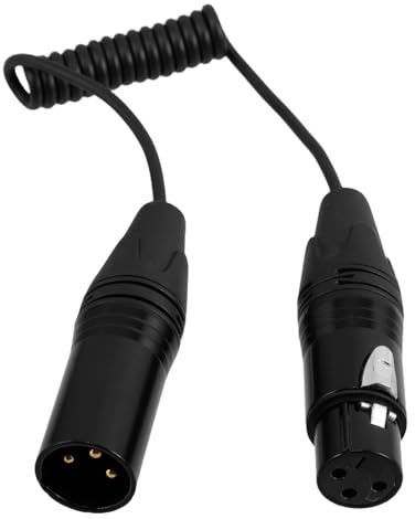 Male to Female 3 Pin Xlr Microphone Cable Cord Black Copper | Balanced Audio Lead, Portable Mini Xlr Connectors, for Studios and Environments