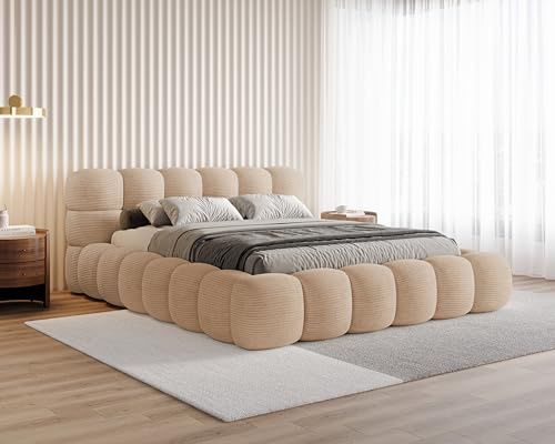 Chilly. Möbel Design Lit Clay 180x200 cm - Lit Coffre Rembourré - 2 Personnes - Revêtement Élégant Tissu Poso - Rose