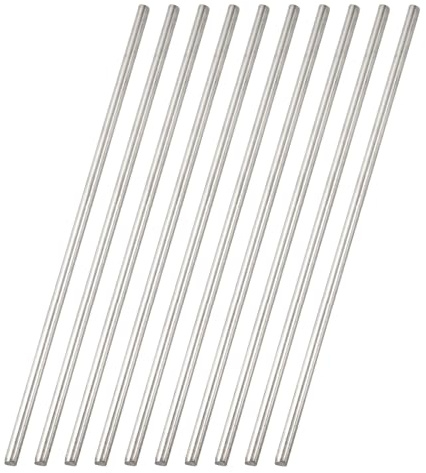 QUARKZMAN 316 Edelstahl Stab 5/32(4mm) 15.75(400mm) Länge Massiver Stahl Rundstab Metallschaftstäbe Drehbank Stangenmaterial Fürlle DIY Projekte Und Metallbearbeitung Packung Von 10