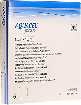 AQUACEL Foam Non-Adhesive Dressings 15cm x 15cm (x5)