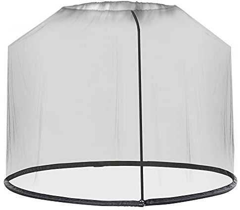 Outsunny Moskitonetz für Sonnenschirm Fliegennetz Mückennetz, Schwarz, Ø3 x H2,3 m