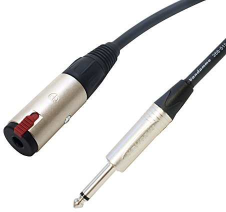 Tour Grade Van Damme SPEAKER Mono Jack Extension Socket Lead 2x2.5mm Conductor Size. AMP CAB Cable (1m)