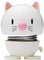 Hoptimist Tier, Katze, Wackelfigur & Glücksbringer Skandinavisch, Wohnzimmer & Schreibtisch Deko, Büro Gadget, Tolle Kleine Geschenke, 5,5 x 5,9 x 7,3 cm, Small, Weiß