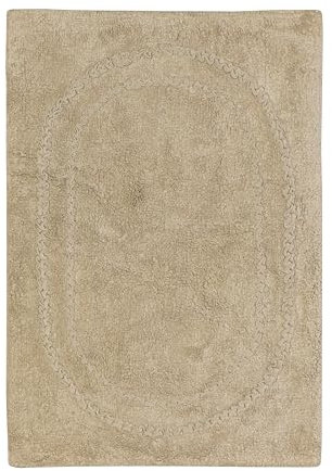 Jute & Co. Bad Madrid Teppich, Farbe, 100% Baumwolle, beige, one Size