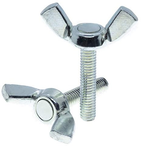 M5 (5mm x 20mm) Butterfly Wing Screws Thumb Screws Wing Bolts Steel (Pack of 10)