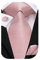Dubulle Herren-Krawatten-Set, solide Paisley-Krawatte für Herren, Einstecktuch, Manschettenknöpfe, formelle Seide, Blush Rose Gold, Medium