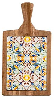 BRANDANI Tagliere MEDICEA Legno Acacia E Vetro