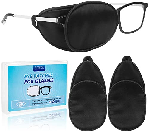 eZAKKA 2Pc Eye Patches for Adults Kids Eye Patch for Glasses Soft Eye Patch