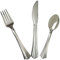 36Pc Strong Re-Usable Cutlery Set in Metallic/Silver Finish