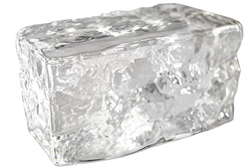 Fuchs Design Crystal Collection, 1 brique en verre glacé, brillant, env. 10 x 5 x 5 cm, brique en verre véritable