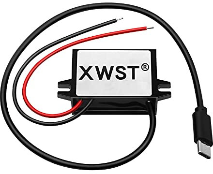 DC DC 8V-40V 12V 24V auf 5V Spannungswandler Type C 3A 15W Wandler | Adapter Anschluss für Auto Motorrad Fahrrad E-Bike | Stromrichter Ladegerät Buck Converter