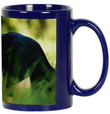 Printtoo Collage De Fotos Personalizado Taza De Cafe Couple Imagen De Encargo Copa De CER¡Mica Lavavajillas Y Caja De Microondas- 11 Oz- Blue
