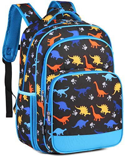 VASCHY Kinderrucksack, Schulrucksack, große Kapazität, für Mädchen, Jungen, Schulranzen, Grundschulranzen, Einhorn, Dinosaurier, mit mehreren Fächern und Seitentaschen, für Kinder 6-10 Jahre,