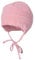 Sterntaler GOTS Beanie Ringel - Erstlingsmütze aus Singlejersey (Bio) gestreift - anschmiegsame Unisex Beanie Mütze zum Binden - Baby und Kinder Übergangsmütze, samtrosa, Größe 35