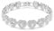 Swarovski Ariana Grande x Tennis Armband, Verschiedene Schliffe, Herz, Weiß, Rhodiniert