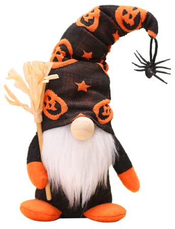 Yonphy Halloween Zwerg Plüsch Deko Zwerg Puppe Gesichtslose Puppe Zwerge Ornamente für Halloween Zu Hause Dekoration