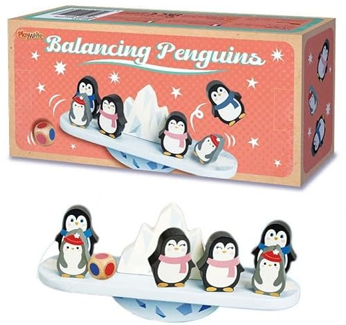 Playwrite Wooden Balancing Penguin Game 24x11x8cm