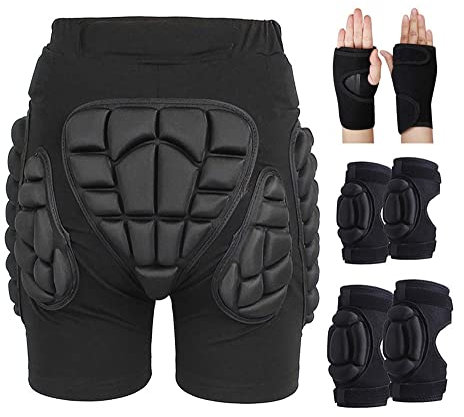 YILIN 3D-gepolsterte Shorts for Snowboarden, Skischutz, Skaten |mit Po-, Hüft- Und Steißbeinschutz Crash Pants S-3XL (Color : A2, Size : M)