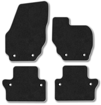 Volvo V70 (2008-2016) [Manual] Carpet Car Mats | Grey Edge Trim Tailored Fit Floor Mats Full Coverage Protection Accessories Easy Clean Anti Slip Made in the UK