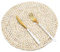 Dudoplatz 8er Set 35cm Durchmesser Handgefertigte, rutschfeste und Hitzebeständige Maisschalen-Platzsets: Gewebte Rattan-Tischsets, Natürlich Geflochten für Küche und Esszimmer (Maisschale,8 Stück)