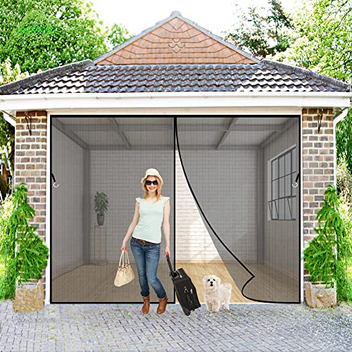 Moustiquaire de Porte sur mesure Filet, 155x235 cm Installation Magnétique sans Perçage, Rideaux Toile Insect Ecran, Noir P