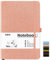 Mlife Notizbuch liniert A5,Journal Buch mit 200 Seiten,Premium 100gsm Tintenfestes Papie Dickes,PU Hard Cover Notebook,Innentasche,Elastisch Gebändert,bullet journal & Notizblock Hardcover(Rosa)