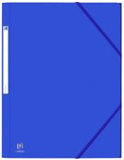 Eurofolio+ A4 Schnellhefter mit Gummizug, 3 Klappen, aus genarbter Karte, Farbe Gelb