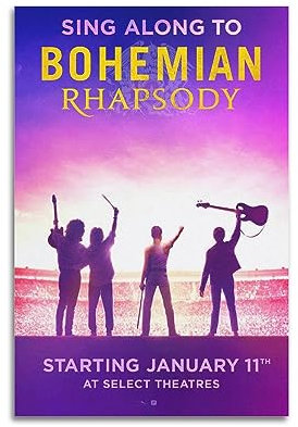 V BY N Bohemian Rhapsody Moive Poster Vintage Art Cover Room Decor Aesthetic Bedroom Decor Canvas Poster For Bedroom 12x18inch(30x45cm) Unframe-style