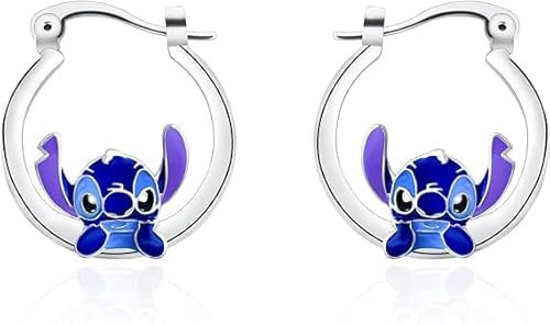 Ohrringe für Mädchen, Mädchen Ohrringe, Ohrringe, Cartoon Ohrringe für Kinder, Anime Ohrringe, Earrings for Girls, Kinderohrringe, Ohrringe Kinder Mädchen Party Geschenke für Mädchen Frauen (Blau-A)