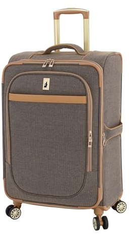 London Fog Kensington Navy Sand Fischgrätenmuster, 61 cm, erweiterbarer Spinner, 61 cm, Marineblau, 24 Inch, London Fog Kensington Spinner, Fischgrätenmuster, 61 cm, erweiterbar, Marineblau