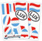 Finest Folia 2er Set DIN A4 Länderaufkleber Fahne Aufkleber Länderfahne Flagge für Auto Motorrad Sticker Länderflagge selbstklebend wetterfest R217 (34 Luxemburg)