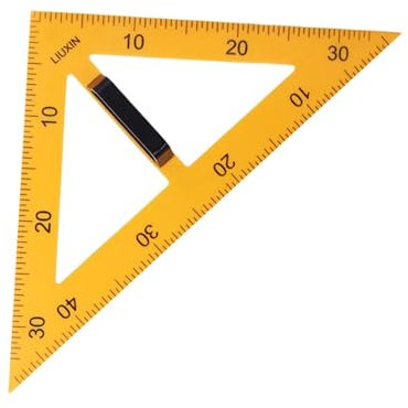 Colcolo Große Zahlen-MatheLineal, Dreieck, große MathematikAusrüstung für Zeichnungen, schwarze Tafel, Klassenzimmer, Schule, Büro, 45-Grad-Dreieck