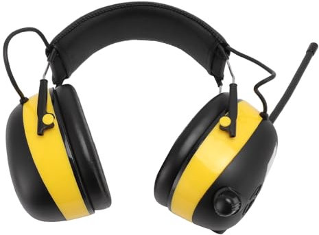 Cuffie Protettive per l'udito, Cuffie Antirumore Elettroniche, Assistenza Audio SNR 30 DB per il Giardinaggio (YELLOW)
