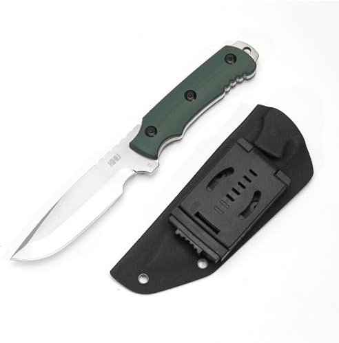 KHU Coltello a lama fissa Coltello da caccia Coltello da sopravvivenza Coltello Bushcraft D2 Acciaio G10 Handle, All'aperto caccia campeggio accessori With Kydex Sheath - 16A