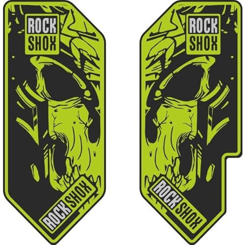 Bikestickers® Adesivi per Forcella Compatibili con Rock Shox Universali in PVC - per E-Bike, MTB, Bici da Corsa e Gravel - Resistenti ad Acqua e Intemperie - Stampa UV Alta Resistenza (Verde)