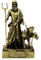 Hades Griechisch-römischer Gott der Unterwelt, handgefertigte Skulptur, 13,50 cm