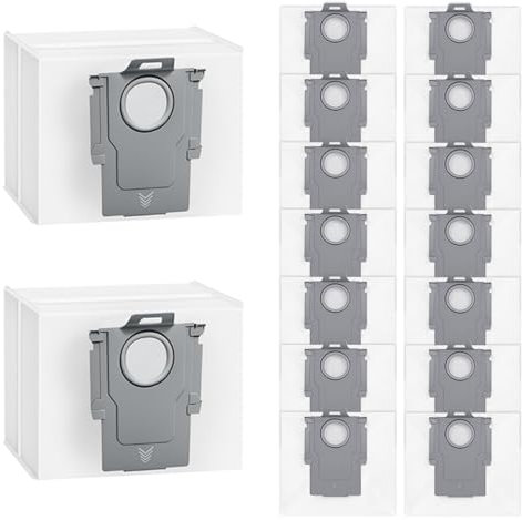 16 Stück Staubbeutel Kompatibel mit Roborock S8 Pro Ultra / S8+ / S7 Max Ultra / S7 MaxV Ultra / Q5+ / Q7+ / Q7 Max+ / Q5 Pro+ / Q8 Max+, 3.6L großer Kapazität Staubsaugerbeutel