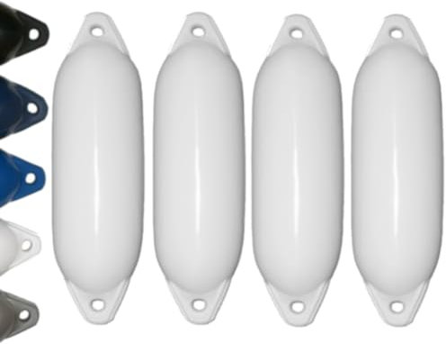 12skipper Bootsfender 4er-Set Majoni Fender Star 15 Langfender - weiß