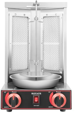 3000 W Elektrogrill Vertikaler Grill Gaskocher 360 Grad drehbarer Elektrogrill, Rotisserie mit Rotisserie-Gabel für Restaurant oder Familienessen