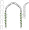 GOPLUS Arche de Jardin Exterieur, 2 Côtés de 2,5 m, en Métal, 7 Styles, Extrémités Pointues, Treillis de Jardin Extérieur Robuste, pour Plantes Grimpantes, Roses, Vignes, Cérémonie, 150x40x250CM