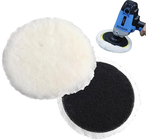 Angle Grinder Sanding Disc - Wool Polishing Wheel Disc | Angle Grinder Attachments | 5 Sizes 75mm-180mm, Thick Wool Pads for Car Waxing, Paint Care, Metal, Wood, Stone & Ceramic Polishing