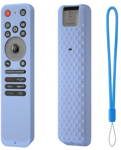 Hi Color Remote Cover for LG MR25GA Soft Durable Protective Case Compatible with LG C5 B5 G5 M5 Series TV Remote MR25GA Silicone Case Cover (glow blue)