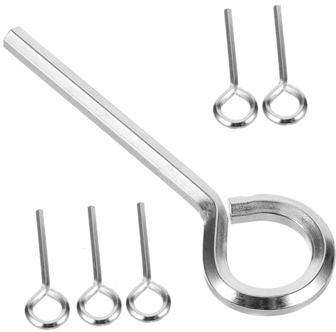 SHINEOFI 6pcs Metal Hex Lock Key Allen Keys Portable Wrench for Exit Devices Home Use