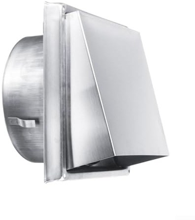 Grille d'aération murale extérieure de 150 mm en acier inoxydable 304 pour hotte aspirante sécheuse pour garage, cuisine, abri de jardin