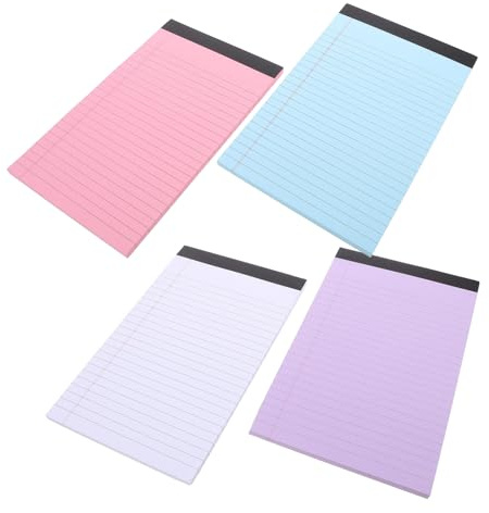 Kleine Notizblöcke 4 Stück Papier Liniert, Einschulung Deko | Business und Home Use, Vielseitig Nutzbar, Sauber Beschreibbar, mit Abreißbaren Seiten