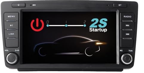 YZKONG Estéreo para Coche Linux para Skoda Octavia 2, Yeti, Roomster, MK2 Rapid - CarPlay Inalámbrico/Android Auto, Bluetooth, FM/Am/RDS, USB HiFi 100W