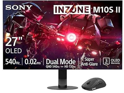 Sony INZONE M10 II 27“ OLED QHD PC Gaming Monitor + INZONE Gaming-Mouse